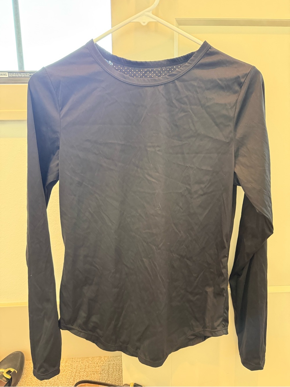 Free Ride Equestrian Black Long-Sleeve Crew Neck Top